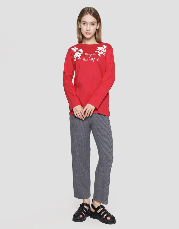 Eprise Basic Annete Kaos Wanita Print Simple Is Beauty