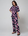 St. Yves Short Sleeve Pyjama Pants Sweet Linaria