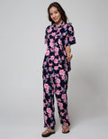 St. Yves Short Sleeve Pyjama Pants Sweet Linaria