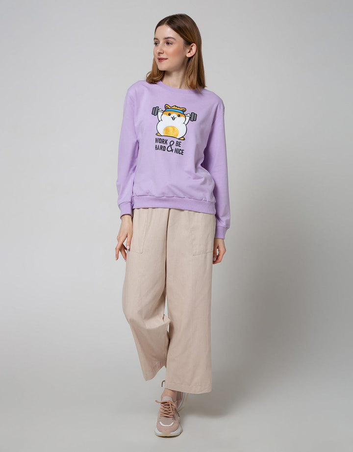 Nevada Sweatshirt Hamster Work Out And Be Nice