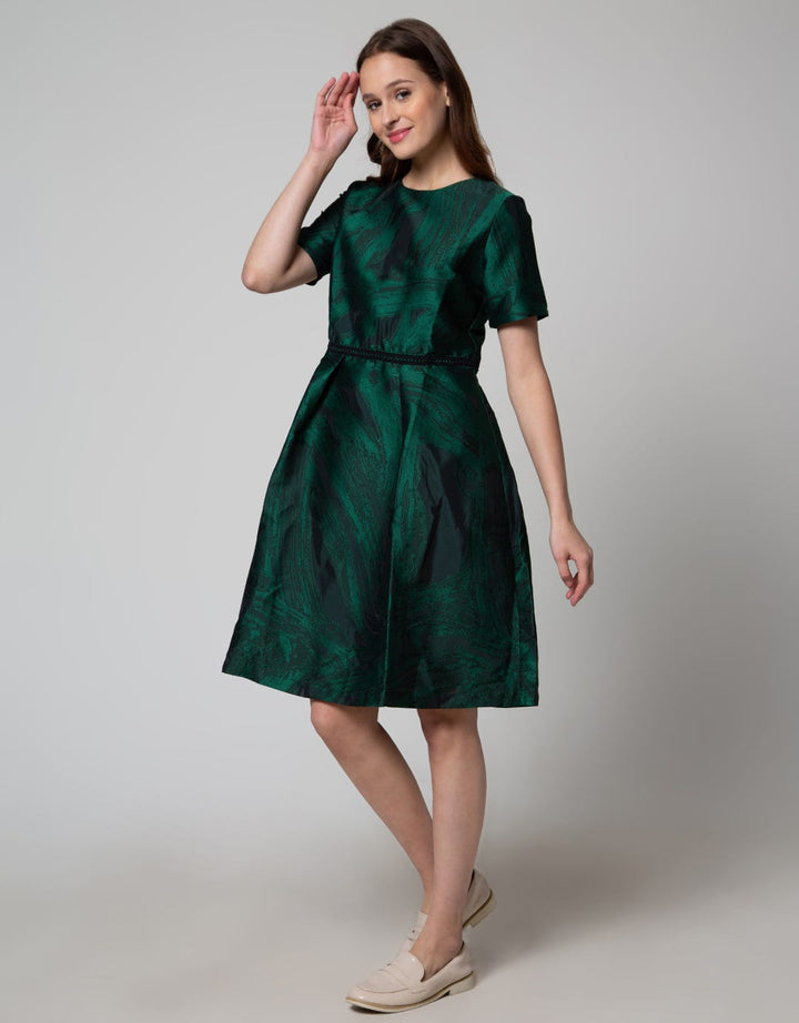 JACQUARD POLT DRESS