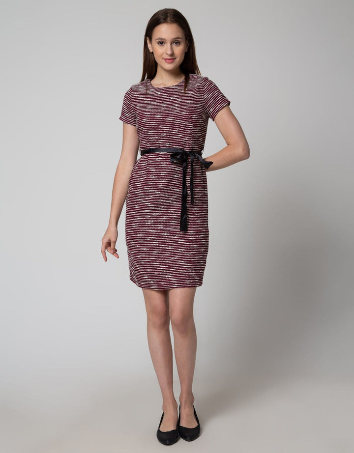 DRESS JACQUARD MAROO