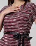DRESS JACQUARD MAROO