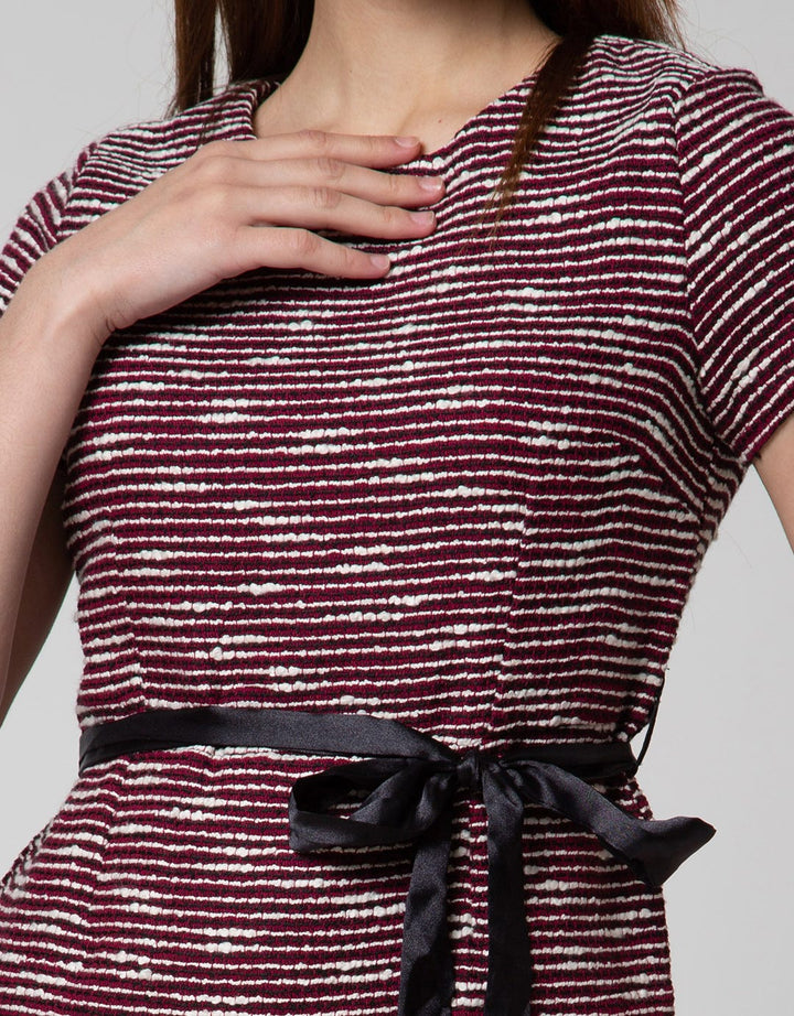DRESS JACQUARD MAROO