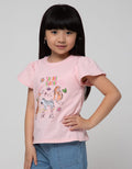 Little M Short Sleeve T-Shirt Ruffle Animlas