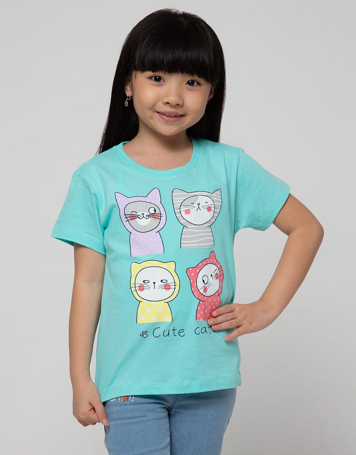 Little M Short Sleeve T-Shirt 2 Pack Cat