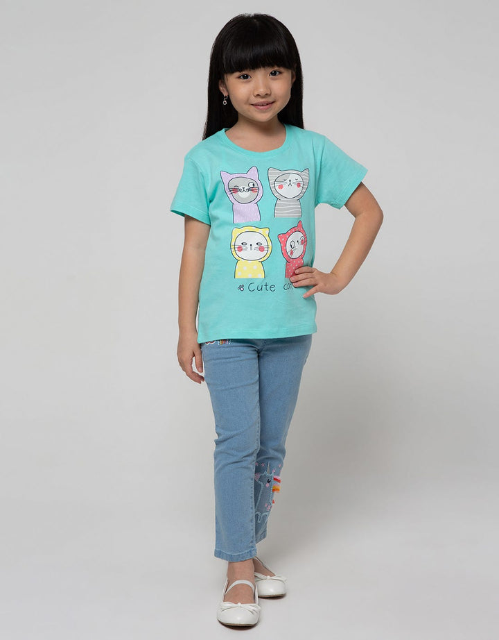 Little M Short Sleeve T-Shirt 2 Pack Cat