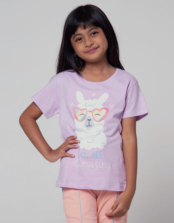 Little M Short Sleeve T-Shirt 2 Pack Llama