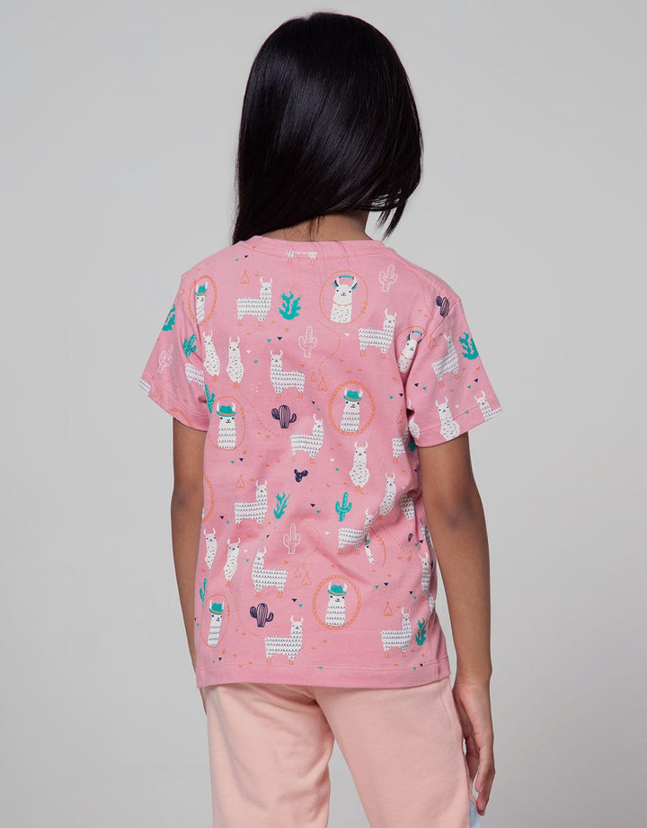 Little M Short Sleeve T-Shirt 2 Pack Llama
