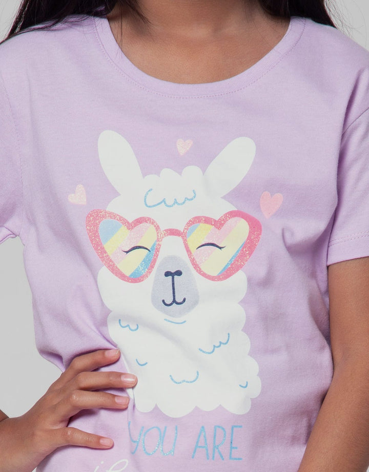 Little M Short Sleeve T-Shirt 2 Pack Llama