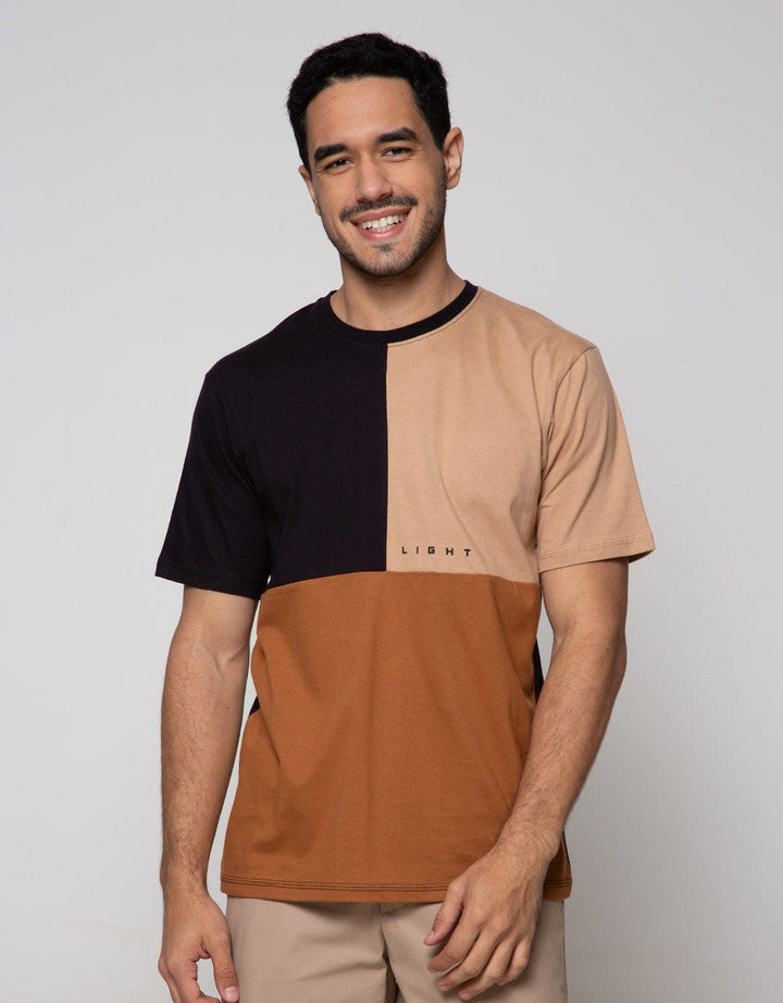 Details Short Sleeve T-Shirt 3 Colors Block