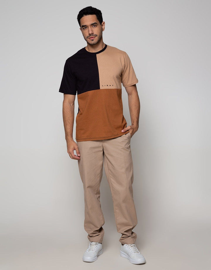 Details Short Sleeve T-Shirt 3 Colors Block