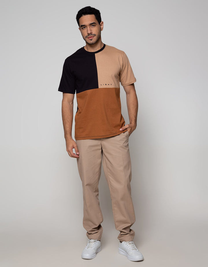 Details Short Sleeve T-Shirt 3 Colors Block