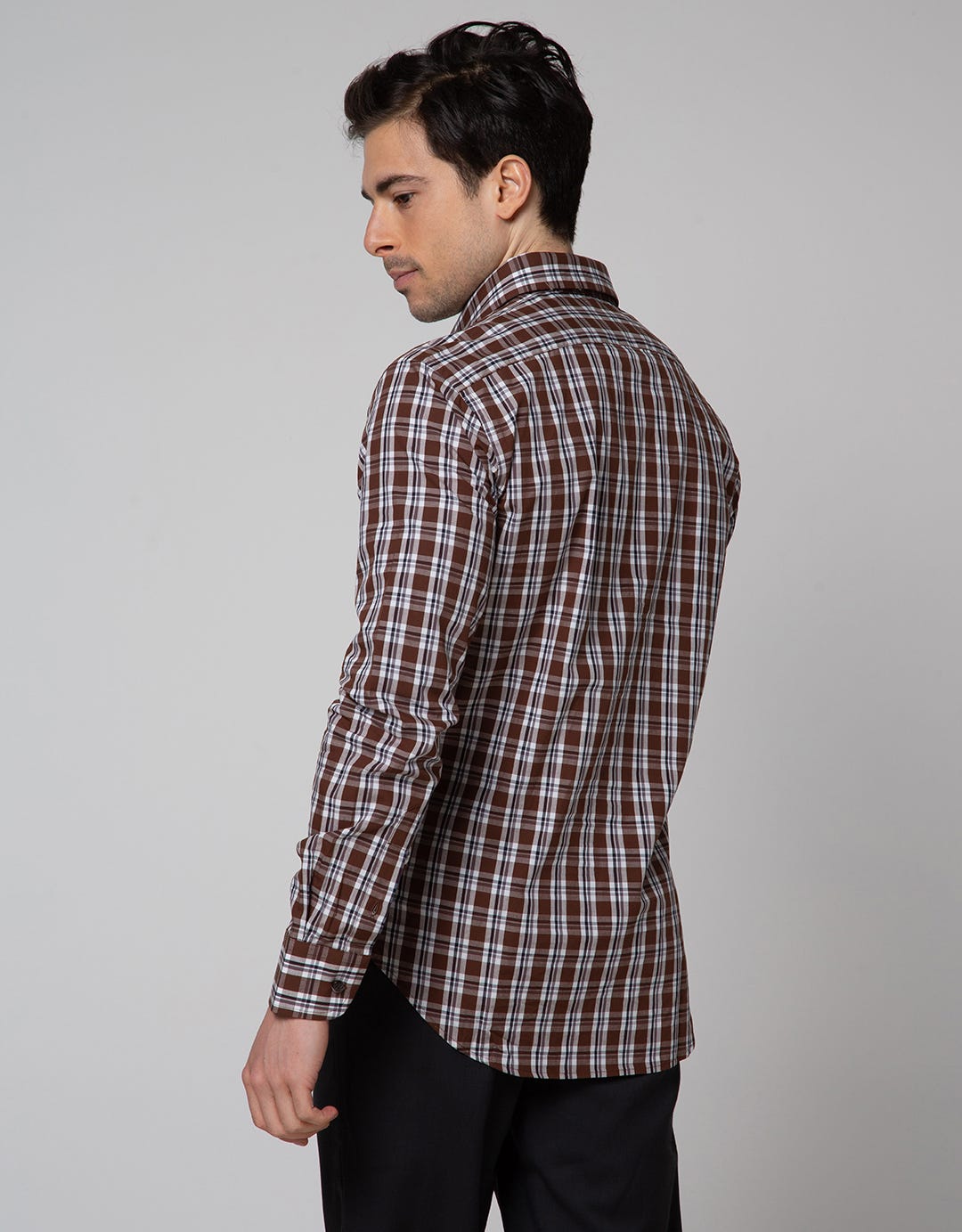 Johnwin Kemeja Formal Print Check