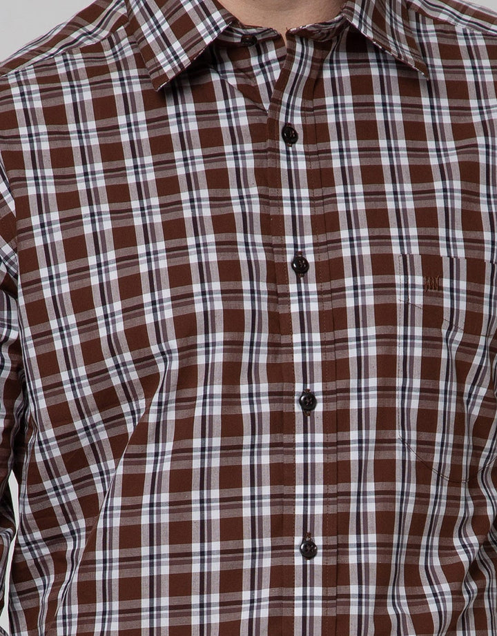 Johnwin Kemeja Formal Print Check