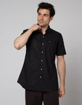 Johnwin Kemeja Short Sleeve Formal Print