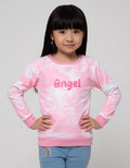 Little M Tie Dye Sweatshirt Embroidered Angel