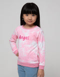 Little M Tie Dye Sweatshirt Embroidered Angel