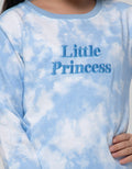 Little M Sweatshirt Tie Dye Embroidered Little Princess