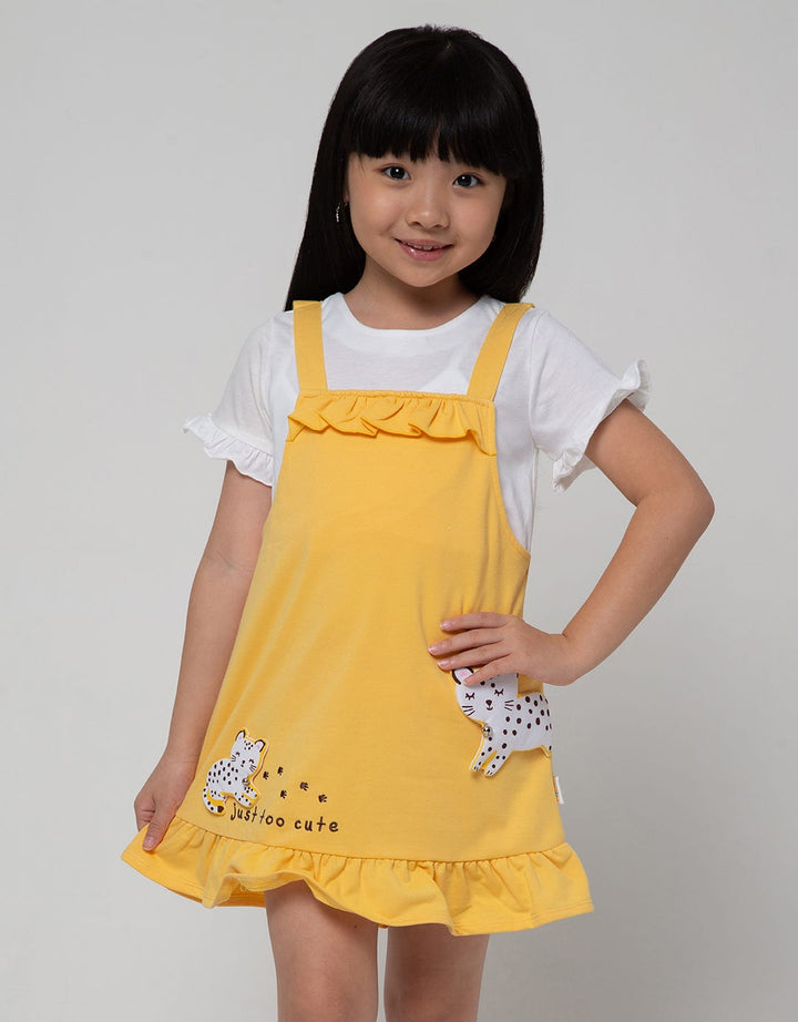 Little M Short Sleeve Midi Dress Dreoverall Tiger