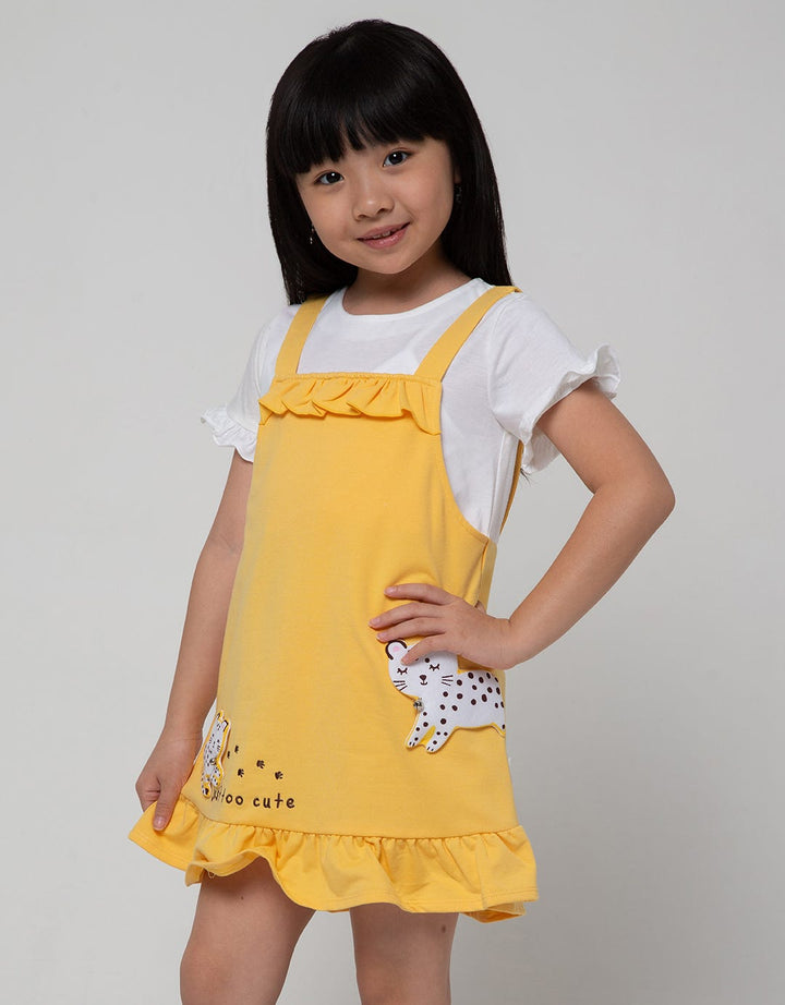 Little M Short Sleeve Midi Dress Dreoverall Tiger