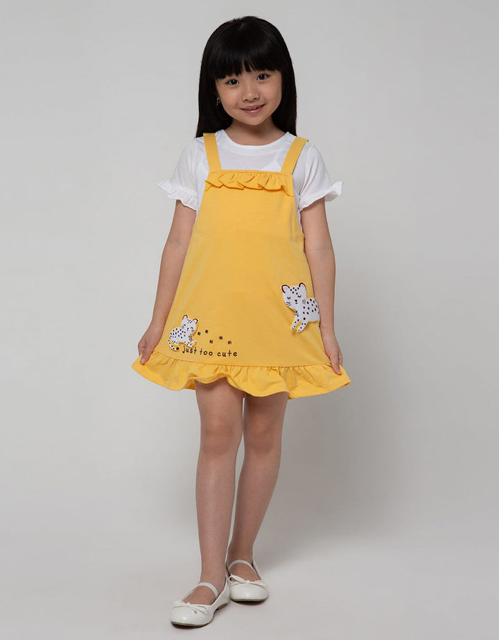 Little M Short Sleeve Midi Dress Dreoverall Tiger