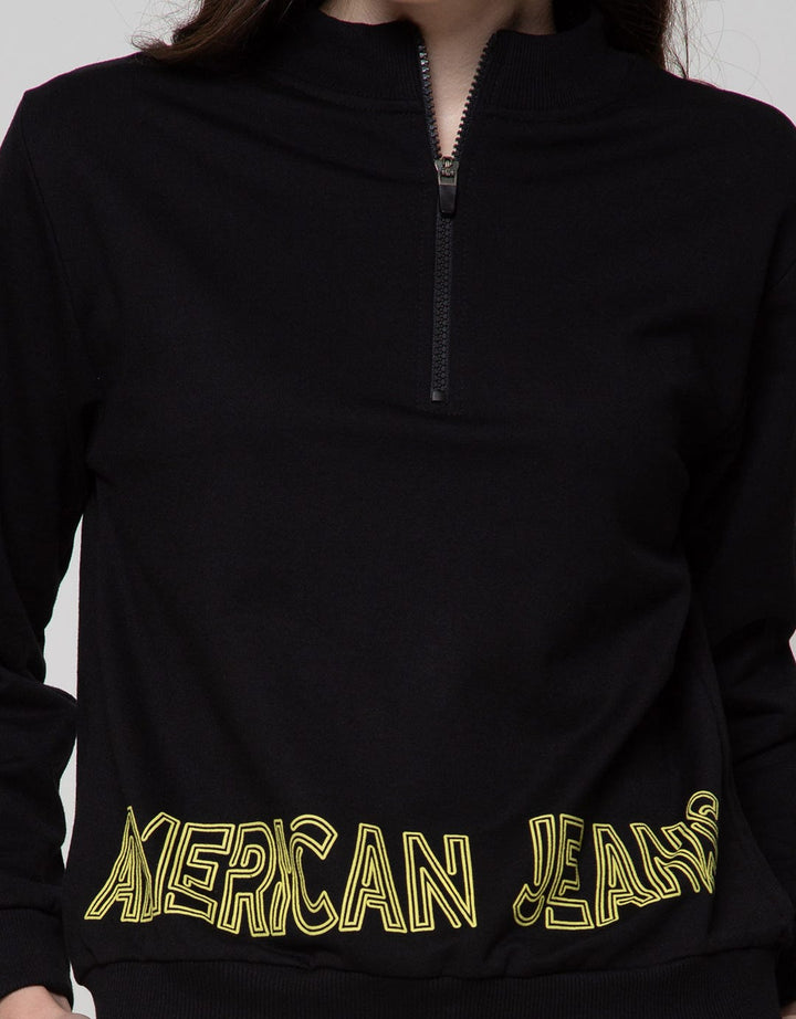 American Jeans Sweatshirt With Half Zipper