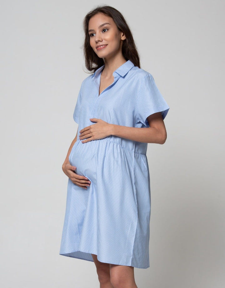 St. Yves Mom Midi Dress Stripe 