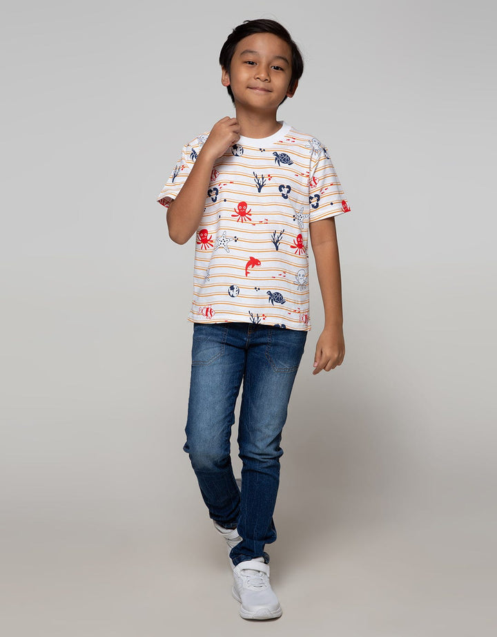 Little M Short Sleeve T-Shirt Multipack 3 Pack Nautical