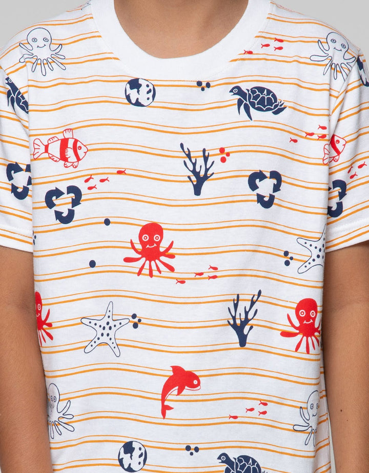 Little M Short Sleeve T-Shirt Multipack 3 Pack Nautical