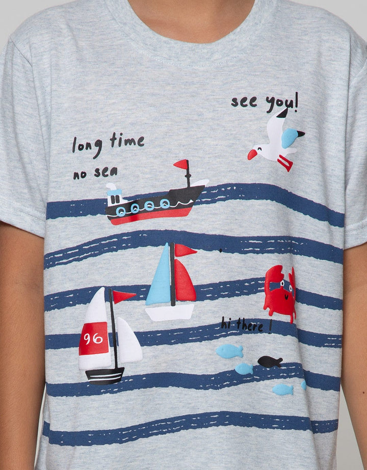 Little M Short Sleeve T-Shirt Multipack 3 Pack Nautical