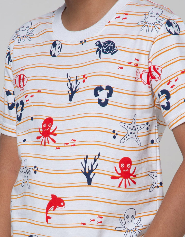 Little M Short Sleeve T-Shirt Multipack 3 Pack Nautical