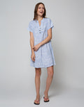St. Yves Short Sleeve Midi Dress Sleeve Print