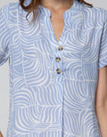 St. Yves Short Sleeve Midi Dress Sleeve Print