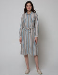 Triset Ladies Dress Print Stripes