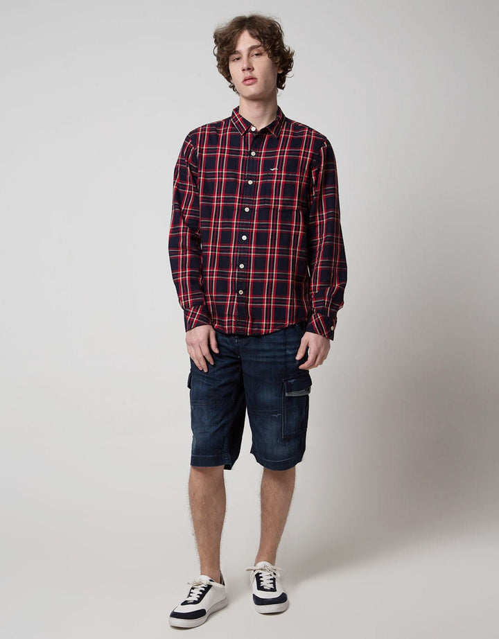 Cardinal Jeans Casual Check Long Sleeve Shirt