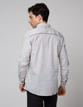 Johnwin Kemeja Pocket Stripe Casual