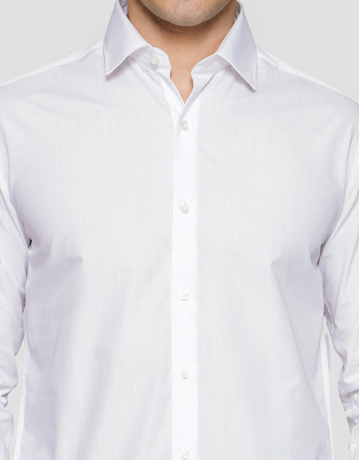 Cole Basic Solid Kemeja Slim Pria