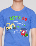 Little M Print Tractor Kaos Lengan Pendek Anak Laki-laki