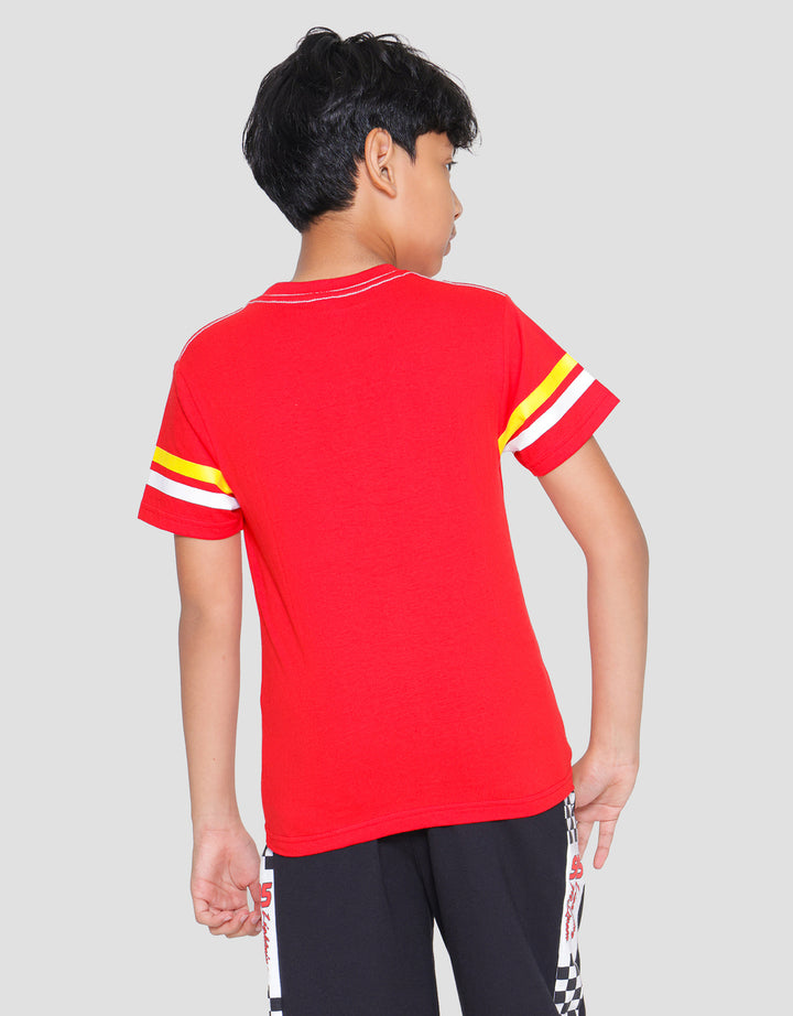 Disney Cars Lightning Piston Cup Print Kaos Lengan Pendek Anak Laki-laki