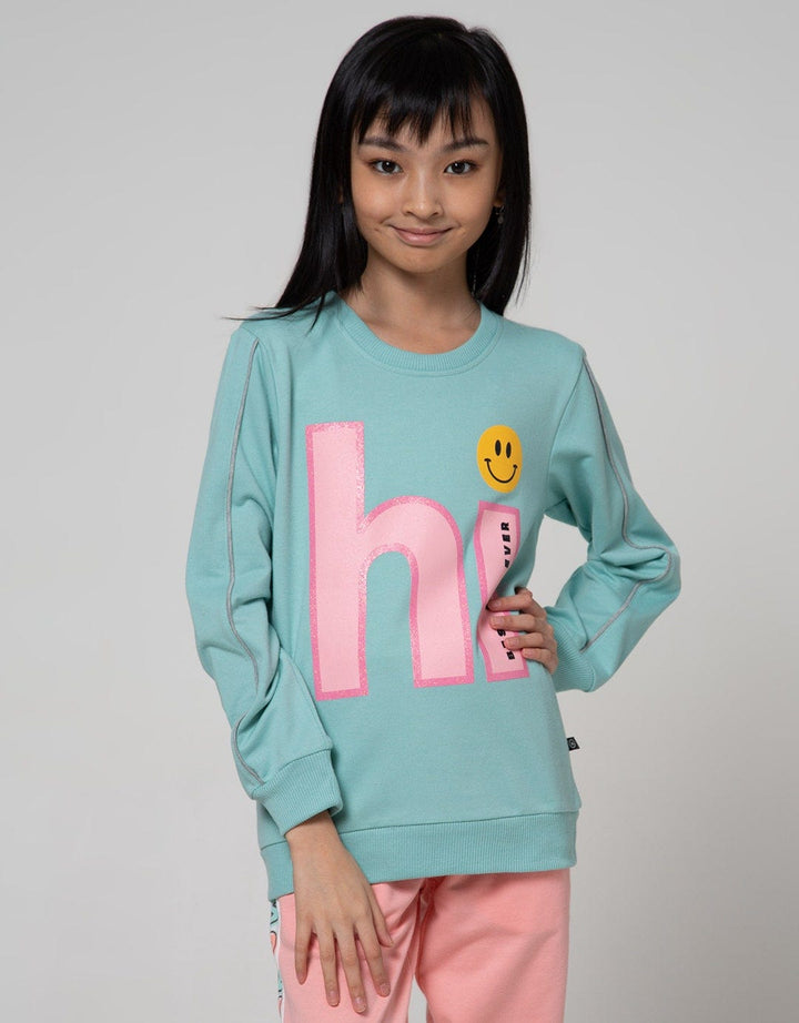 Nevada Sweatshirt Print With Sleeve Piping