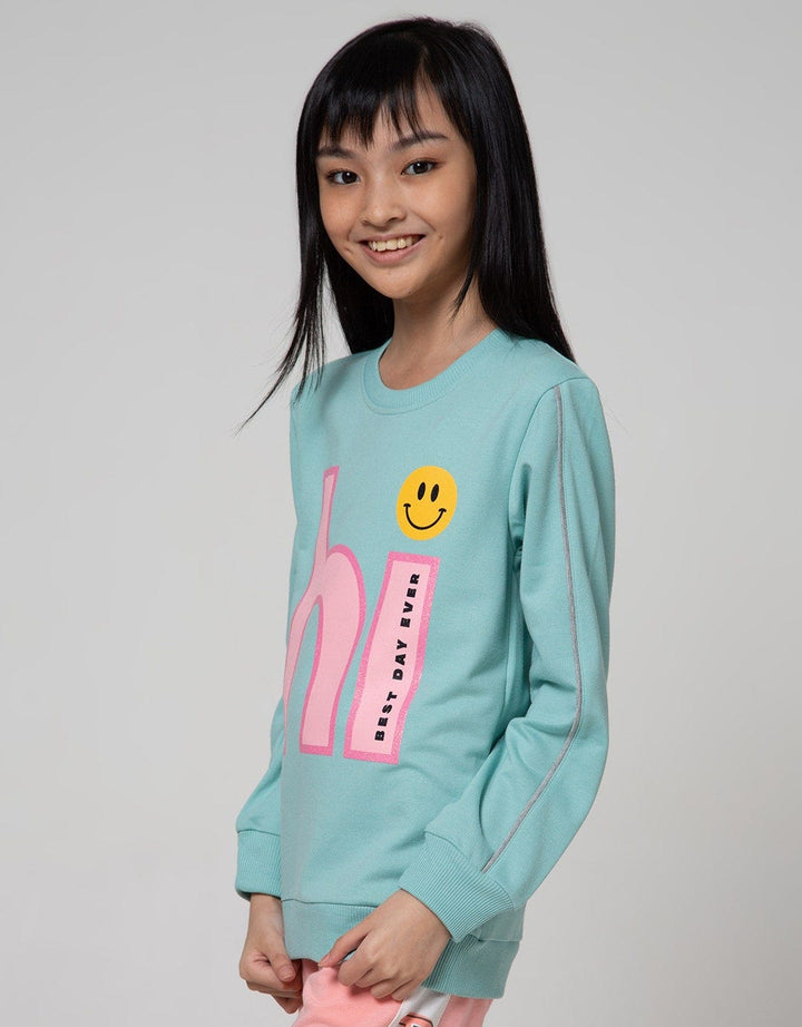 Nevada Sweatshirt Print With Sleeve Piping
