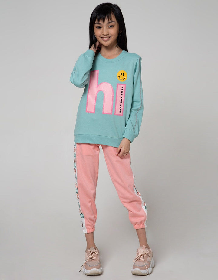 Nevada Sweatshirt Print With Sleeve Piping