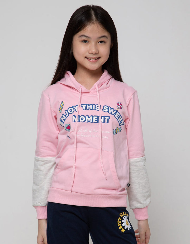 Nevada Sweatshirt Hoodie Cut N Sewn Lengan Print Candy