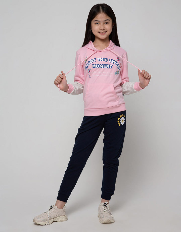 Nevada Sweatshirt Hoodie Cut N Sewn Lengan Print Candy
