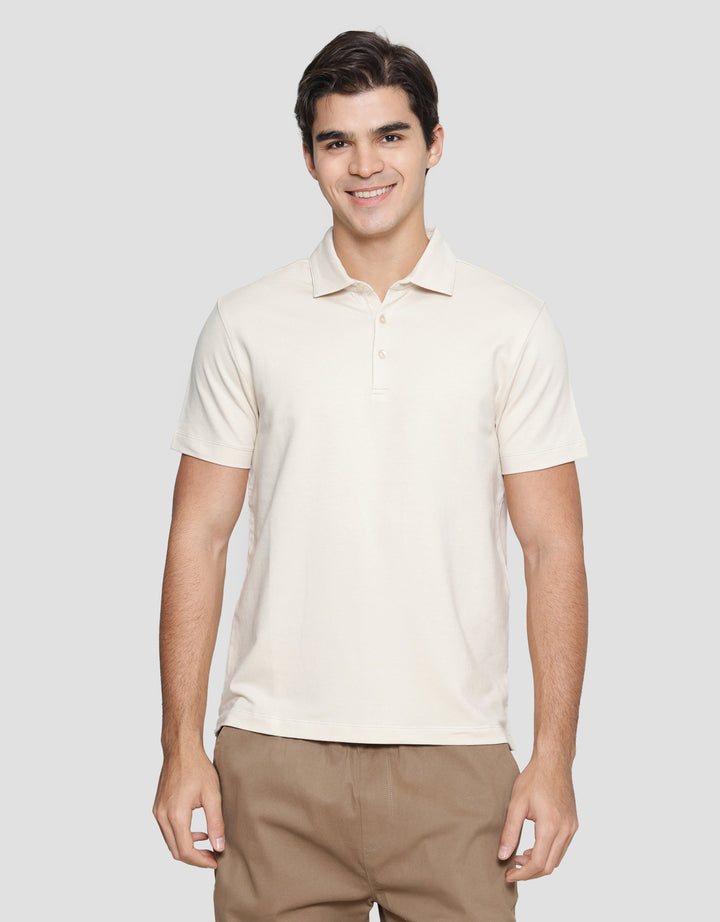 Cole Nyc Twill Knit Spandex Kaos Polo Pria