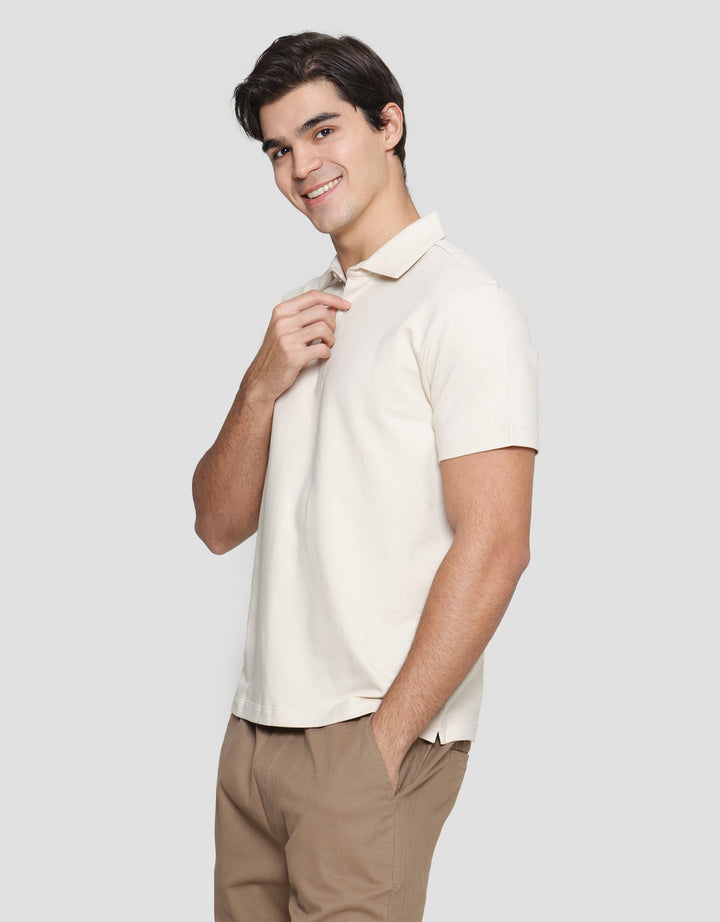 Cole Nyc Twill Knit Spandex Kaos Polo Pria