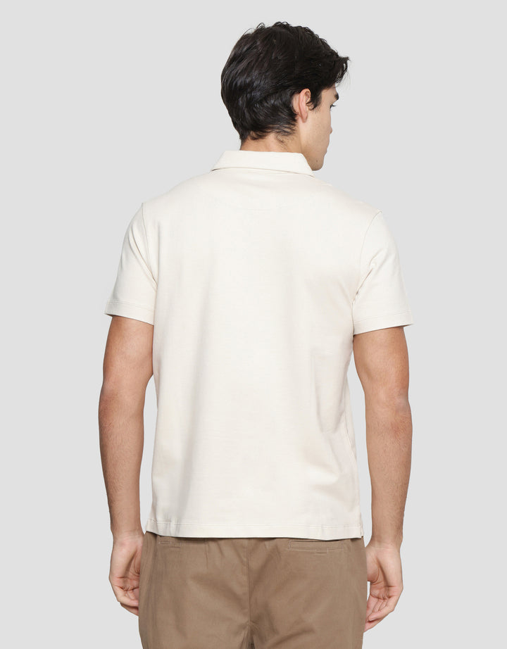 Cole Nyc Twill Knit Spandex Kaos Polo Pria