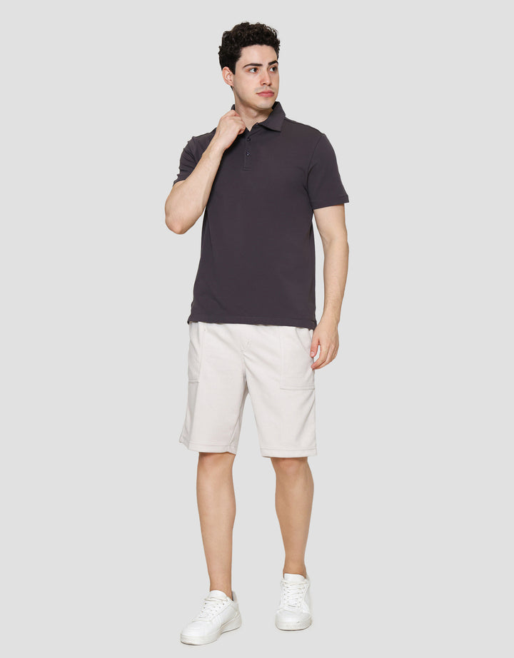 Cole Nyc Twill Knit Spandex Kaos Polo Pria