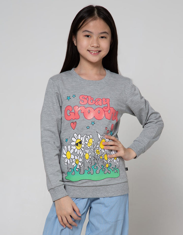 Nevada Sweatshirt Print Daisy Stay Groovy